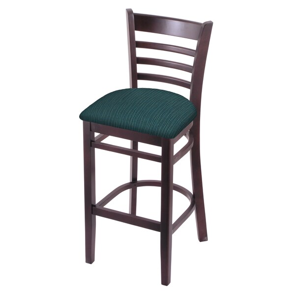 Holland Bar Stool Co 25" Counter Stool, Dark Cherry Finish, Graph Tidal Seat 314025DC022 - main
